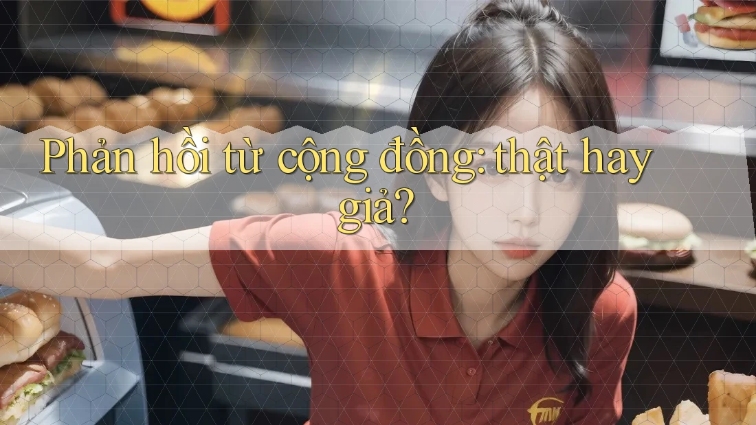 Phản hồi từ cộng đồng: thật hay giả? Phản hồi từ cộng đồng: thật hay giả?