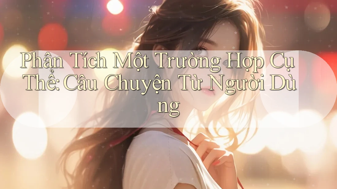 Phân Tích Một Trường Hợp Cụ Thể: Câu Chuyện Từ Người Dùng Phân Tích Một Trường Hợp Cụ Thể: Câu Chuyện Từ Người Dùng