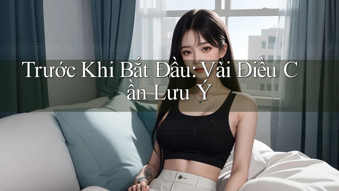 Trước Khi Bắt Đầu: Vài Điều Cần Lưu Ý Trước Khi Bắt Đầu: Vài Điều Cần Lưu Ý